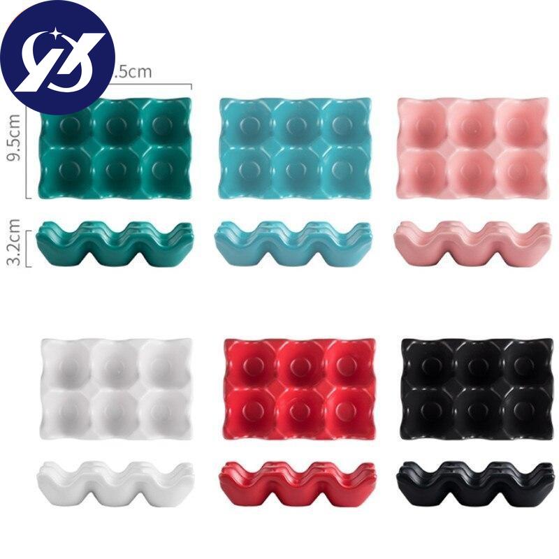 Держатель для яиц Nordic с 6 сетками, керамический противоскользящий ящик для яиц, лоток для хранения в холодильнике