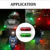 Red Green LED Marine Navigation Light 12V Waterproof Boat Signal Warning Light For Yacht Ship Safety
