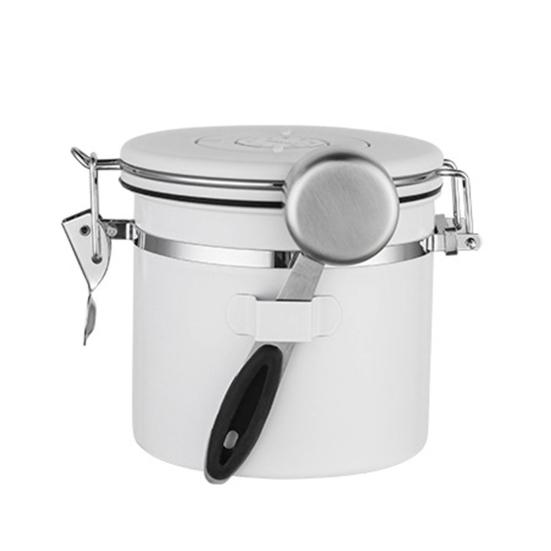 1 комплект, герметичная банка из нержавеющей стали, 1200/1500/1800 мл, односторонний клапан CO2, практичная герметичная банка для кофе, чайные листья с крышкой