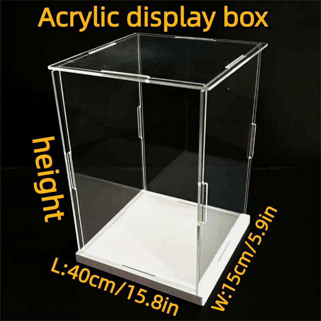 1 piece, transparent acrylic display box, storage dustproof protection display cabinet, suitable for dolls/toys/collectibles