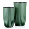 Donica Stripped Wysoka Eco Wood Zielona