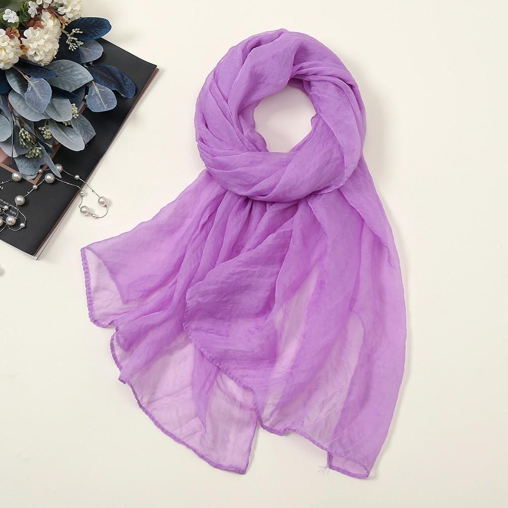 Long Sunscreen Shawl Thin Shawl Silk Elegant Chiffon Scarf Summer