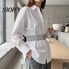 Stretchy Abdomen Shaper Sequined Waist Belt, Women Sparkly Wide Retro Dress Elastic Belt for Snap Buttons, Glittery Band Shirts Dresses