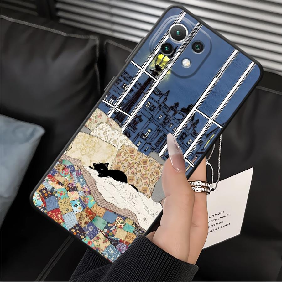 Мультяшный Кот Funda Чехол для Телефона для Xiaomi Mi 10T 13 Lite 12X 14 12 11 11T 12T Pro