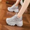 Platform Dad Shoes Women's Summer New Inner Height Increase Women's Shoes Casual Sports Shoes Hollow Breathable Mesh Sandals