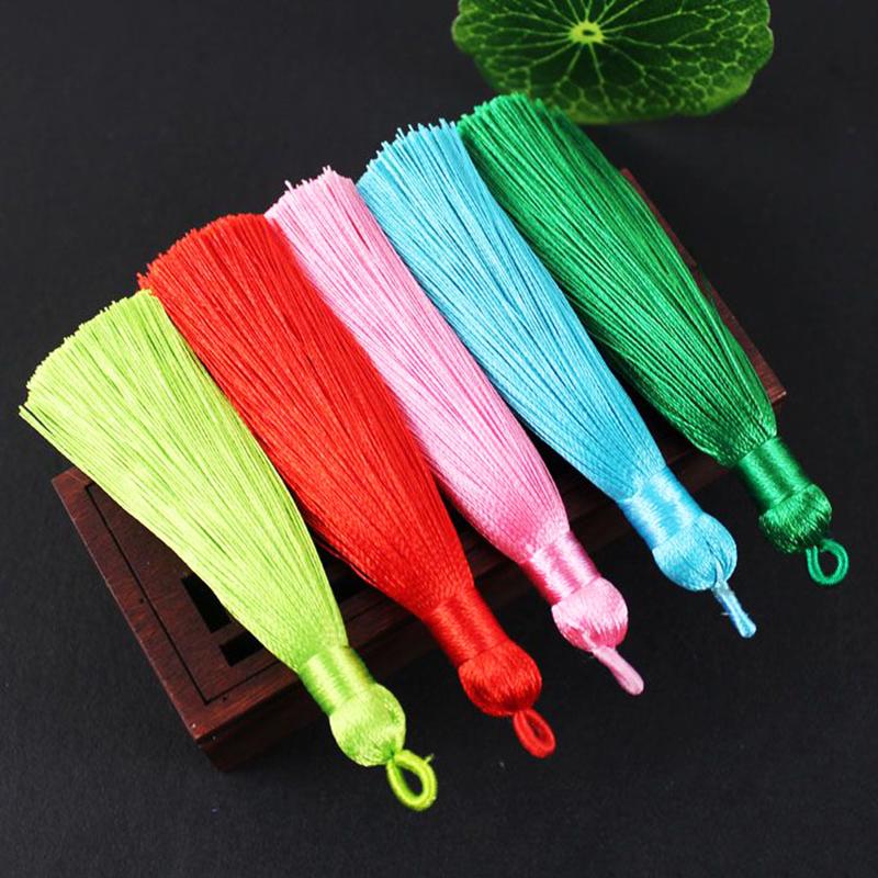 Ремесла Длинные шелковые кисточки Ювелирные аксессуары DIY 8 см 1 шт./1 пара ручной работы Новые горячие богемные 25 цветов для серег Закладка Высокое качество