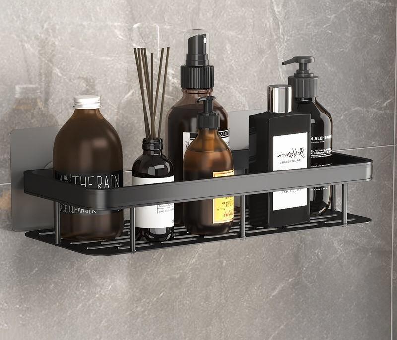 Bathroom shelf 2 pcs - black