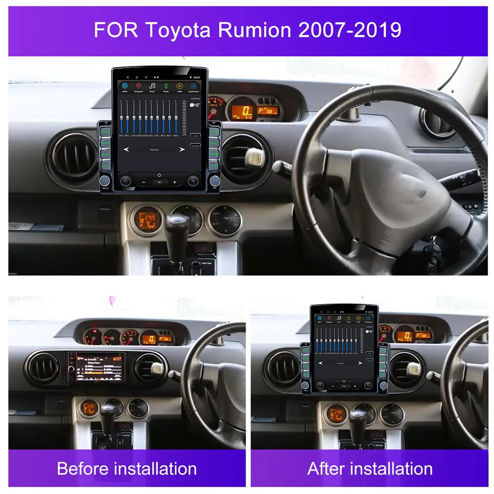 9,7-дюймовый вертикальный экран Tesla автомобильное радио для Toyota Rumion Corolla 2007-2019 GPS навигация мультимедийный плеер Carplay 2din