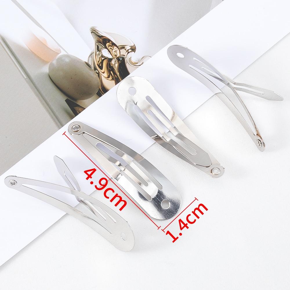 20pcs 4cm 5cm Metal Hair Clips Bow Hairpins Base for DIY Jewelry Making Alligator Hairgrip Setting Hair Accessories Findings