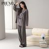 Paibangnu Pure Cotton Sleepwear Women's Spring and Autumn New Casual Loose Long-Sleeved Home Suit Set