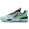 Li Ning износостойкие дышащие низкие мужские баскетбольные кроссовки зеленые ABAS009-54