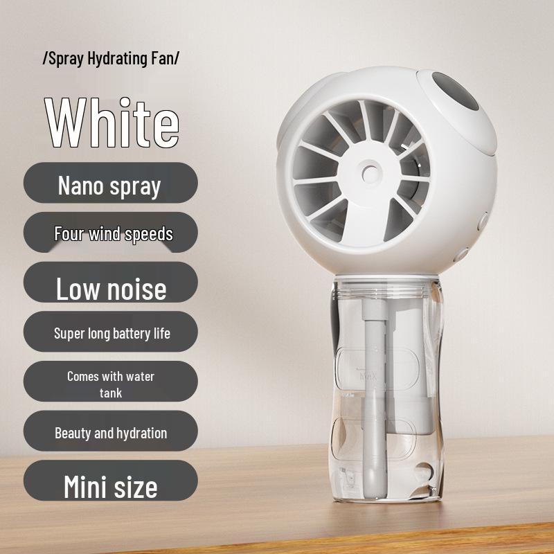 Portable Handheld Robot Spray Fan with Detachable USB Charging and Digital Display