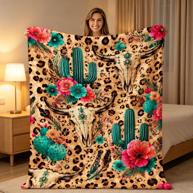 Gothic Skull Throw Blanket Mystical Dark Fantasy Magical Art Graphic Blanket for Indoor Sofa Couch Bedroom Home Space