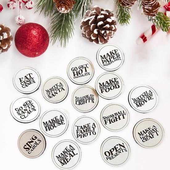 20 шт./компл. жетоны обратного отсчета на Рождество «Что делать» с буквенным принтом праздничное украшение Рождественский пришествие деревянные монеты комплект дисков
