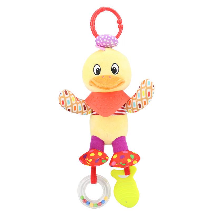 Успокаивающая плюшевая кукла-подвеска для детских автокресел и колясок