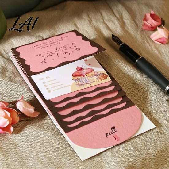 Creative Holiday Present Packaging Handmade Waterfall Christmas Gift Card Booklet Pull Out Book Interactive Festive Paper Souvenirs Cash Envelopes,
