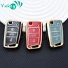 Key Case Cover for VW Golf 7 GTI POLO Touran Tiguan Skoda Octavia Rapid Kodiaq Fabia Seat Ibiza Leon Ateca Arona T-Cross T-Roc