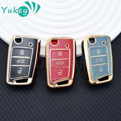 Чехол для ключа для VW Golf 7 GTI POLO Touran Tiguan Skoda Octavia Rapid Kodiaq Fabia Seat Ibiza Leon Ateca Arona T-Cross T-Roc