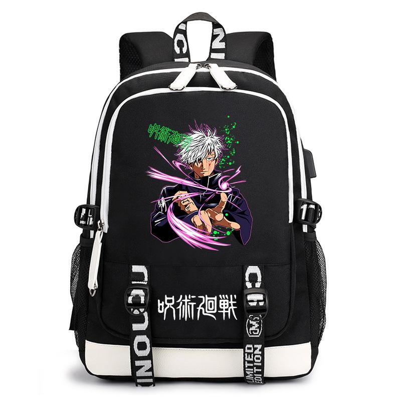 Jujutsu Kaisen Принт Школьный рюкзак Повседневный Аниме Daypack для Мальчиков Девочек Школьная сумка Легкий