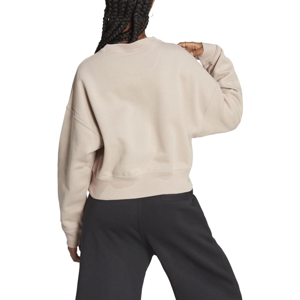 Adidas Sweatshirts Women's Taupe Crew Neck Moderate Other HZ4382