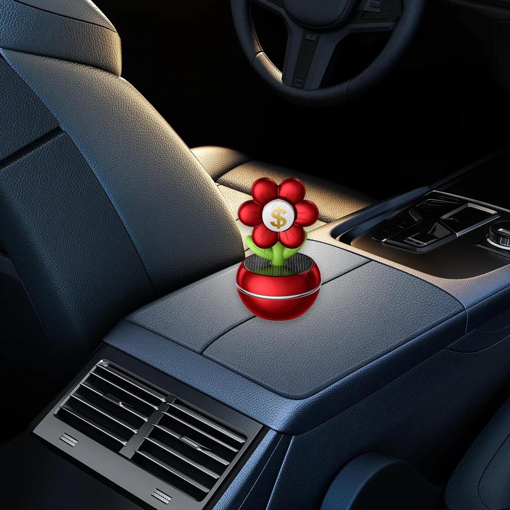 Солнечный автомобильный освежитель воздуха вращающийся аромат для приборной панели денежный цветок долговечный освежитель воздуха декор для интерьера автомобиля грузовика