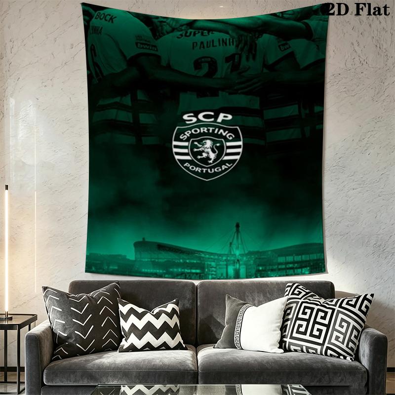 Sporting CP Wall Tapestry Aesthetic Wall Hanging Printed Fabric Blanket Decorative Tapestries for Bedroom Living Room Home Decor