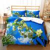 Пододеяльник с изображением весенних цветов King Queen, комплект постельного белья с цветочным принтом, пододеяльник с изображением цветущей вишни, 2/3 предмета из полиэстера