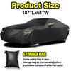 190T Waterproof Full Car Cover for Ford Mustang Dust Rain Snow All Weather Protection Dustproof Scratch Resistant Black