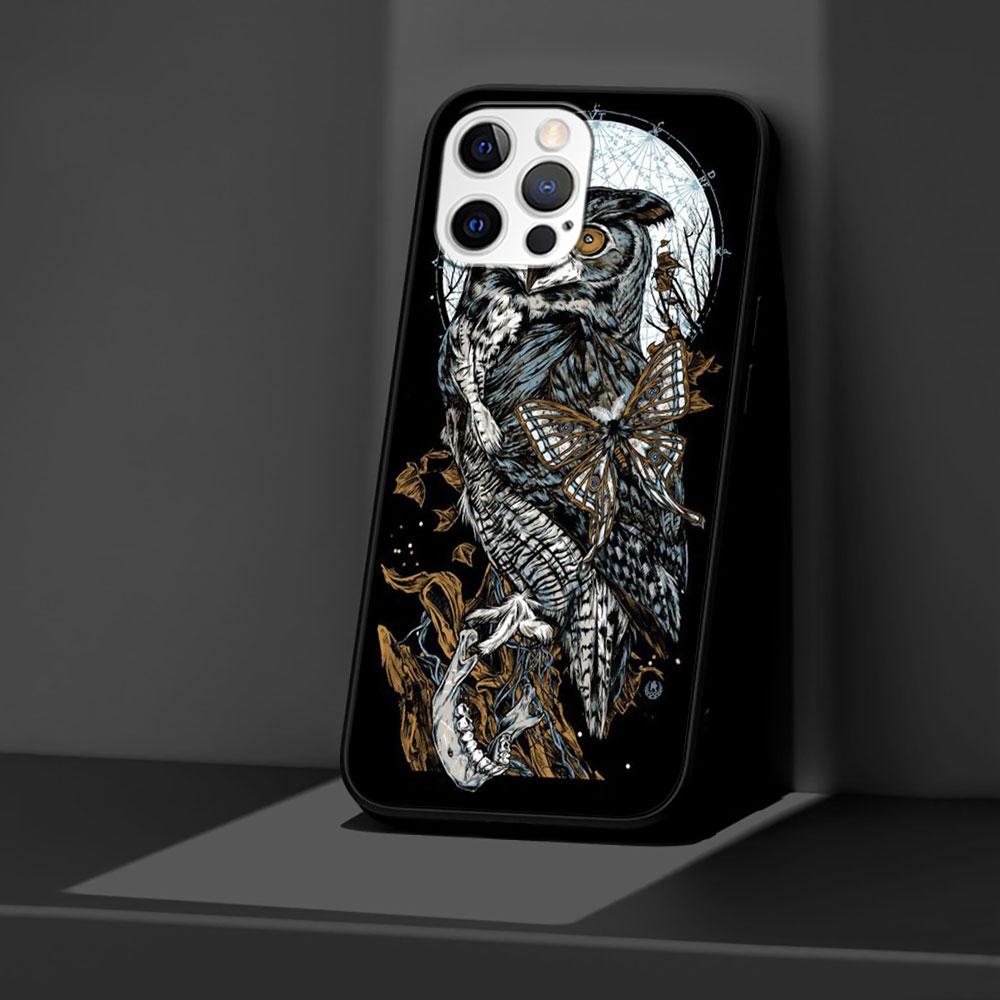 Чехол «Ловец сов» для Apple iPhone 15 13 11 14 Pro Max 12 Mini 7 8 Plus XR X XS силиконовый черный чехол для телефона