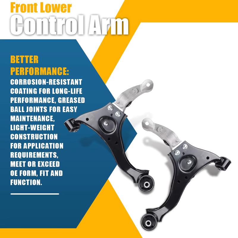 Svenubee Pair of Front Lower Control Arms Left & Right Suspension 2Pcs Kit Set for Hyundai Sonata 2006 2007 2008 2009 2010