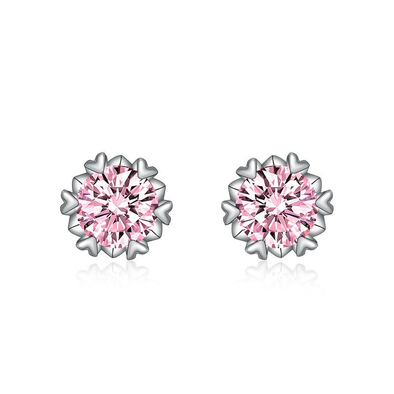 BELLA BOX Роскошные женские серьги-гвоздики со снежинкой и цирконием, подарок для свадьбы и помолвки