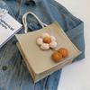 Милая сумка Bento, льняная сумка-тоут, студенческая сумка-тоут, льняная сумка-тоут, женская сумка для ланча