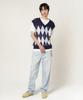 PLAC Argyle Knit Vest Navy