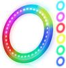 Игрушки летающие диски для детей и взрослых, 12 режимов подсветки, светящееся кольцо для метания, летающее кольцо, спортивная игрушка для уличных пляжных игр, рождественский подарок для