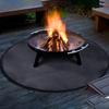 36 Inch Black Round Multi-functional Fireproof Mat For Versatile Outdoor Thickened Fire Pits Pad Heated Floor Mat