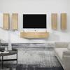 VidaXL TV Unit Set 6 Pcs Sonoma Oak Engineered Wood 3114344