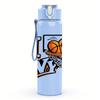 1PC I Love My Basketball Letter 750ml Color Plastic Sports Water Bottle Leakproof Flip Straw Lid Suitable for Sports Office Home Use