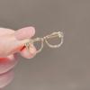 Cute Glasses Brooches Men'S Suit Shirt Collar Pins Female Sweater Corsage Badge