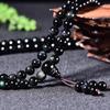 Многослойный браслет из обсидиана Rainbow Eye 108 Mala с бусинами для молитвы