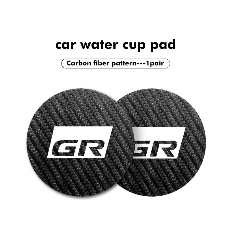 RE12Pcs Car Coaster Water Cup Anti-slip Pad Mat For Toyota Crown GR Sport Corolla YARIS Auris C-HR Hilux Vios Prius
