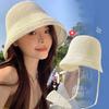 Big Brimmed Folding Straw Hat Lightweight Woven Sun Cap Fashion Vacation Beach Cap  Women