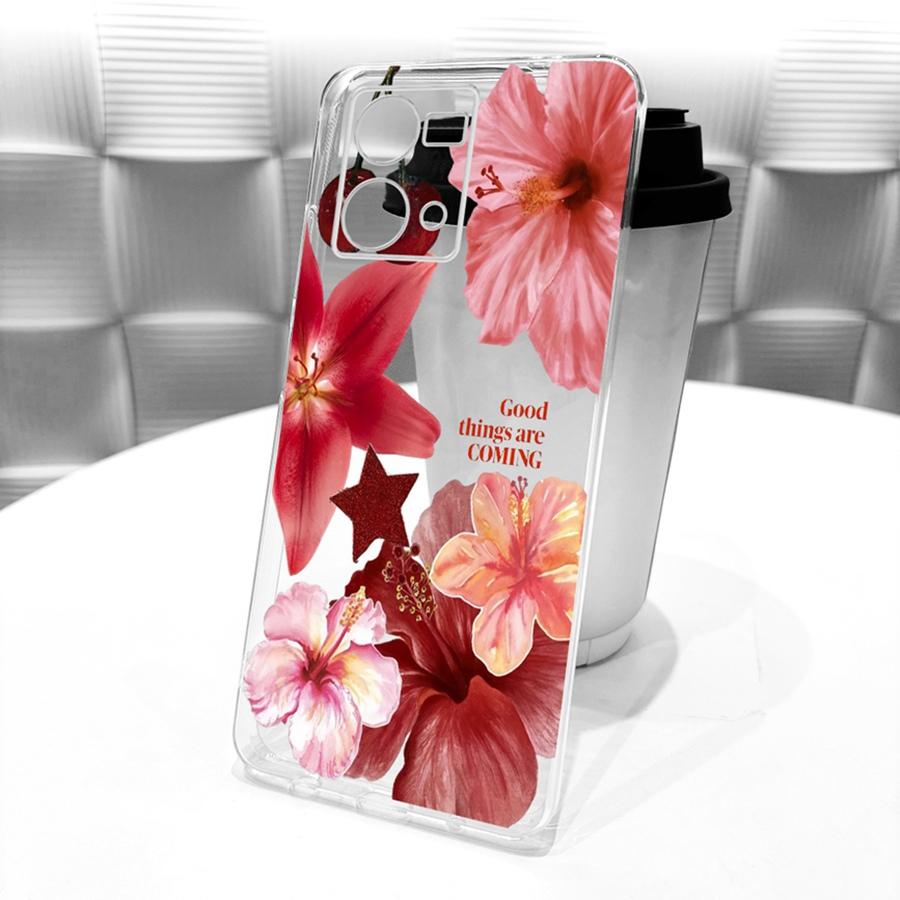 For OPPO Reno7 4G CPH2363 Case Soft TPU Protective Bow flower Phone Case For OPPO F21 Pro 4G transparent Reno 7 Cover Coque