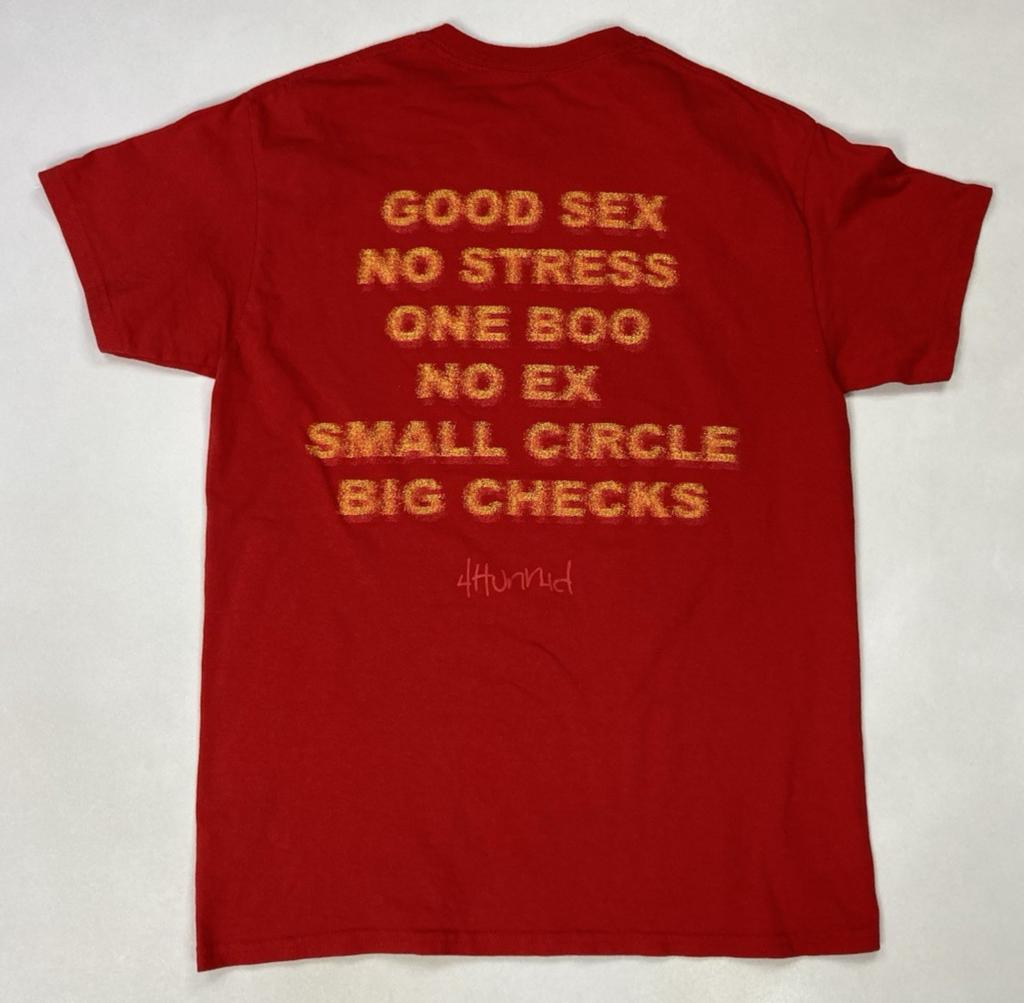 4Hunnid Good Sex No Stress Graphic T-shirt Men Medium Red YG Rap Music