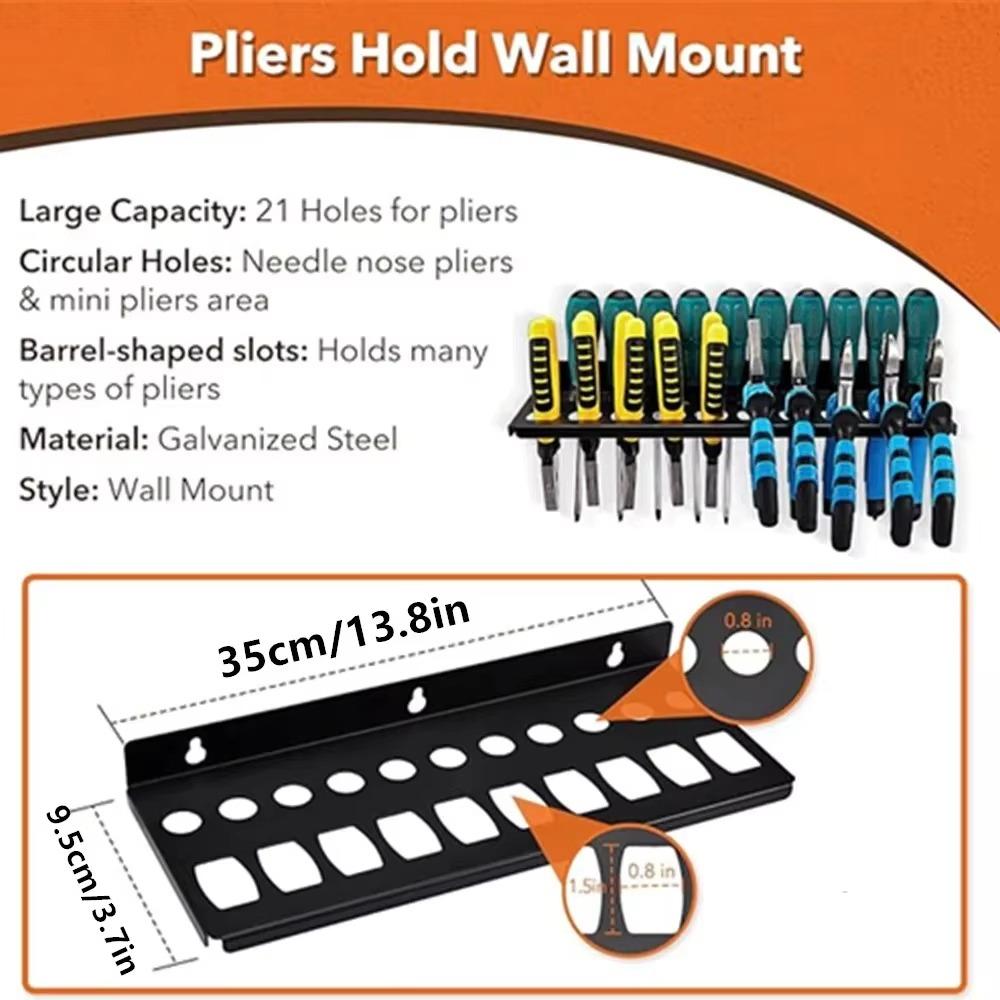 1Pcs Wall Mount Screwdriver Storage Rack Pliers Wrench Organizer Holder Hardware Tool Organizer
