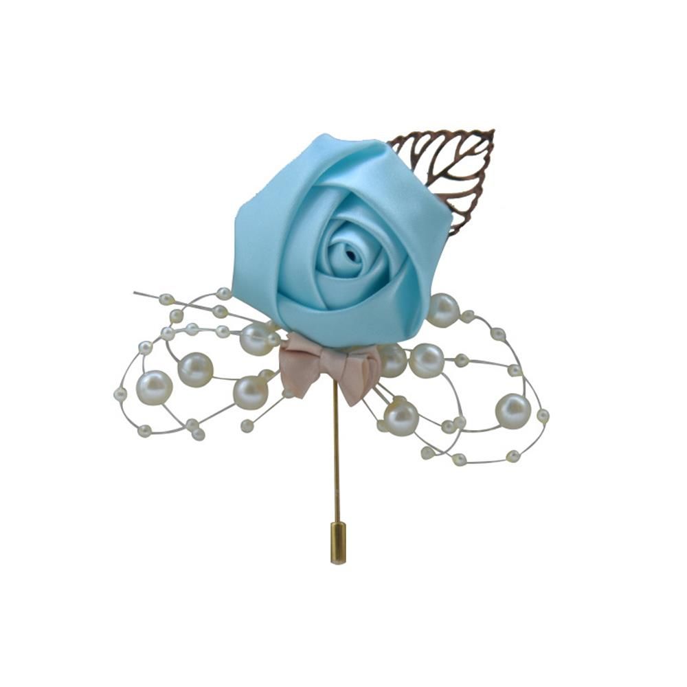Women Men Charm Gift Fashion Accessories Rose Flower Corsage Bride Groom Brooch Wedding Boutonniere