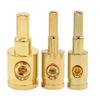 New Pure Copper Car Audio Connector 0GA 4GA 8GA Gold Silver Audio Amp Input Adapter Power Ground Wire Terminal