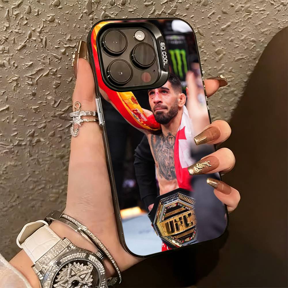 Чехол для телефона C-Champion Ilia T-Topuria для iPhone 17,16,15,14,13,12,11 Plus,Pro Max,XS,Красочный серебристый чехол для телефона Funda Cover