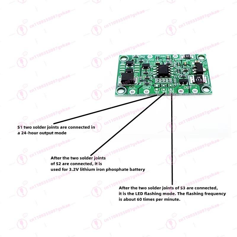 Solar Light Controller 3.7V 6V 12V 1A Solar Lawn Light Controller Solar Insert Light Controller Lawn Light Circuit Board