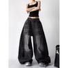 High-Waisted Wide Leg Distressed Denim Pants Women - Loose Fit Streetwear Jeans 2026