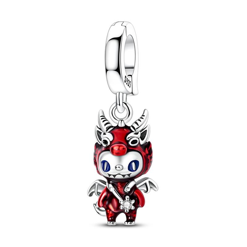 925 Silver Cartoon Doll Theme Series Pendants Bear Piggy Wizard Dwarf Charms Fit Original Bracelet Necklace Jewelry